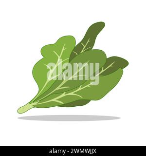 Art illustration Symbol logo botany design concept icon vegetables of green leaf Stock Vector