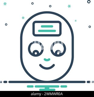 Icon for nickname,forehead Stock Vector