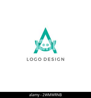 A Smile Logo Design. Letter A Logo Stock Vector