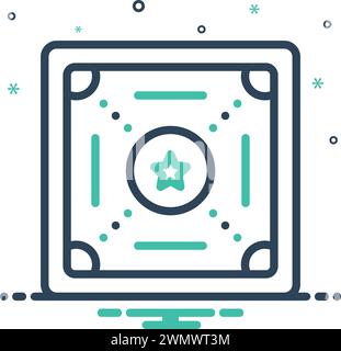Icon for carrom,carrom board Stock Vector