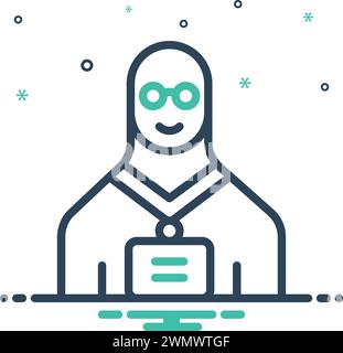 Icon for nickname,user Stock Vector