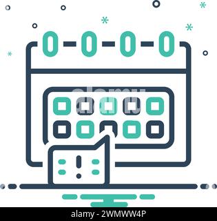 Icon for due,payment Stock Vector