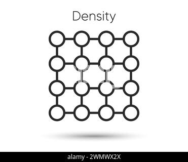 Density line icon. Gas particles grid sign. High porosity symbol. Vector Stock Vector