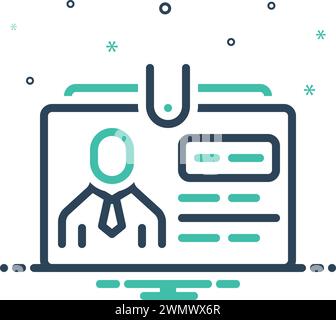 Icon for nickname,user Stock Vector