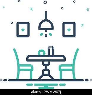 Icon for dining room,dining Stock Vector
