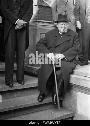 Amsterdam, Netherlands. May 10, 1946. Churchill's visit to the Netherlands Stock Photo