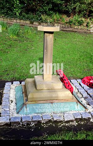 Around the UK - Memorial Garden - A stroll around Withnell Fold Village, Chorley, Lancashire, UK Stock Photo