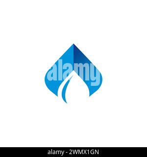 A Water Logo. Letter A Icon. Water Icon Design Stock Vector