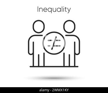 Discrimination line icon. Equality balance sign. Gender inequality symbol. Vector Stock Vector