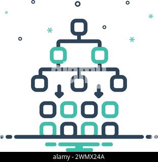 Icon for workflow,hierarchical Stock Vector