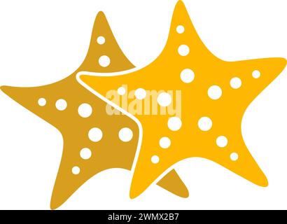 Starfish icon logo design template Stock Vector