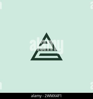 AG Logo Vector. Letter GA Logo Stock Vector