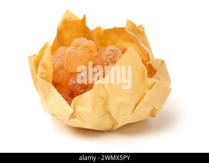 granules of crystal sugar  background Stock Photo