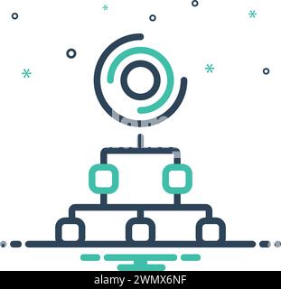 Icon for structure,hierarchical Stock Vector