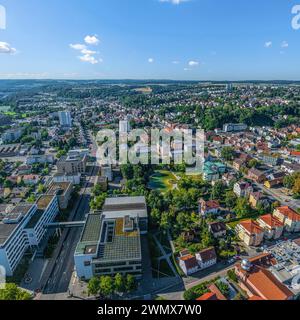 The university town of Biberach an der Riß in the Swabian region of Donau-Iller from above Stock Photo