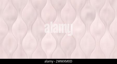 Soft surface of quilted mattress with wavy seamless pattern. Top view on bedding textile or blanket with light texture. Gradient mesh vector illustrat Stock Vector