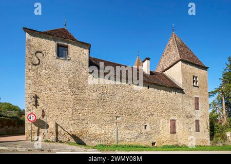 France, Jura, Arlay, House La Chevance d'Or or residence of the Chevance d'Or, 16th century castle/manor Stock Photo