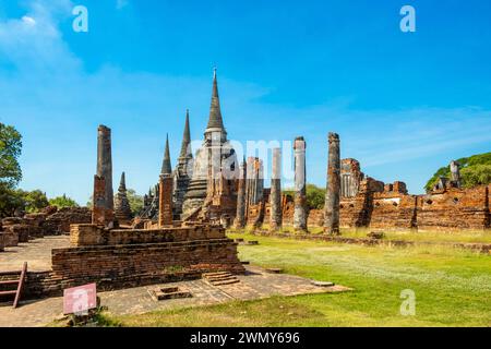 Thailand, Ayutthaya, listed as World Heritage by UNESCO, Historical Park, Wat Phra Sri Samphet temple Stock Photo