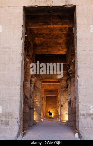 Egypt, Qena, Dendera, Pharaonic temples in Upper Egypt from the Ptolemaic and Roman periods listed as World Heritage by UNESCO, Hathor Temple Stock Photo