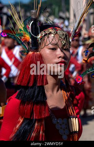 India, Arunachal Pradesh, Khonsa, Chalo Loku festival within the Nocte tribes Stock Photo