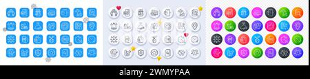 Qr code, Contactless payment and Heart line icons. For web app, printing. Line icons. Vector Stock Vector