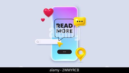 Read More symbol. Navigation sign. Social media phone app. Vector Stock Vector