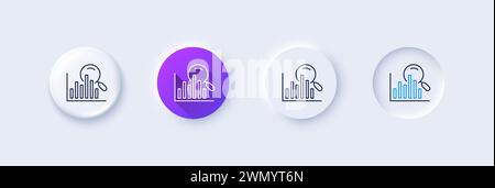 Search line icon. Audit analysis sign. Line icons. Vector Stock Vector