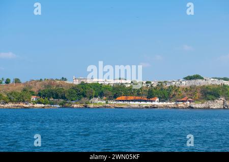 Fort of San Carlos (Fortaleza de San Carlos de la Cabana) at the mouth of Havana Harbor in Old Havana (La Habana Vieja), Cuba. Old Havana is a World H Stock Photo