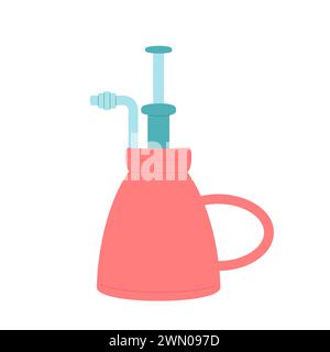 Watering tools isolated on white background. Watering can. Gardening horticulture equipment. Vector flat illustration. Stock Vector