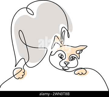 Continuous line art of a woman were cat eye glasses, lineart vector ...