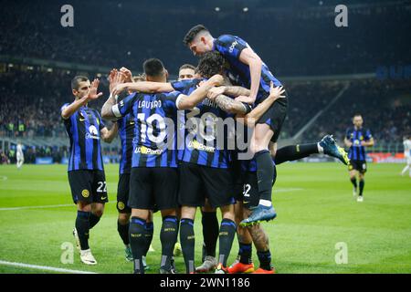 Milan, 28 February 2024, Italian Serie A, Inter Fc vs Atalanta Bc Stock Photo