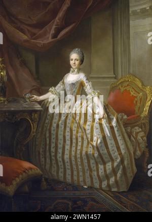 Maria Luisa of Parma, 1751 – 1819, was the Queen of Spain, oil painting by French artist Laurent Pécheux, Date: 1765 Stock Photo