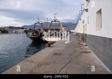 Two ships anchored closely in the water Stock Photo