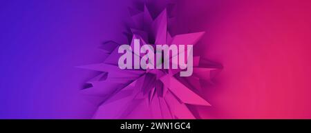 Versus on abstract shape on gradient background. Competition concept. 3d render. Stock Photo