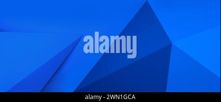 Abstract blue background with triangles. 3D rendering. Stock Photo