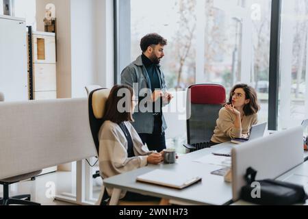 Creative business team analyzing market data for successful growth strategy. Stock Photo