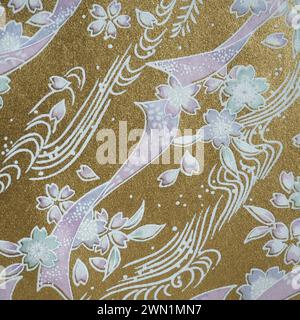 Traditional Japanese patterns - floral, spring theme Stock Photo