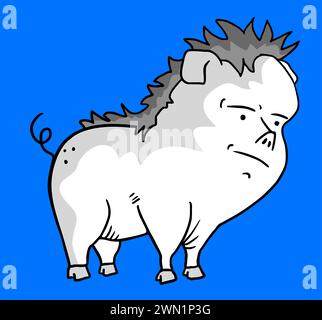 Funny pig Stock Vector