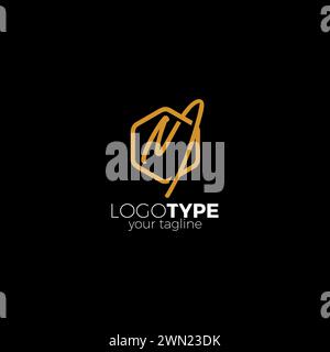 M Initial logo simple. Letter M Icon. M Logo Vector Stock Vector