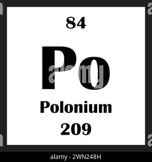 Polonium chemical element icon vector illustration design Stock Vector