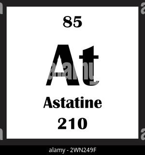 Astatine chemical element icon vector illustration design Stock Vector