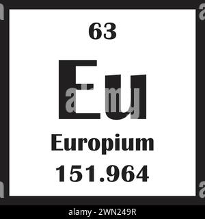 Europium chemical element icon vector illustration design Stock Vector