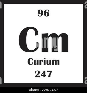 Curium chemical element icon vector illustration design Stock Vector