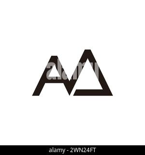 letter ma triangle geometric simple logo vector Stock Vector