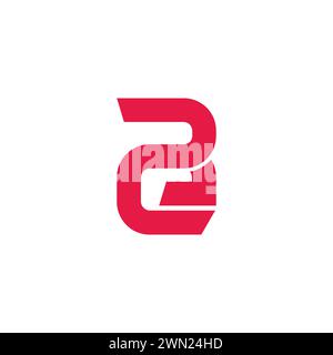 letter 2e simple linear geometric logo vector Stock Vector