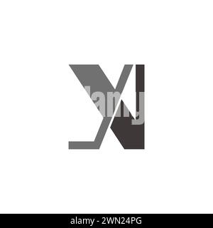 letter yn linked gradient logo vector Stock Vector