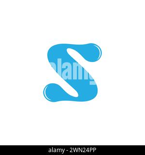 letter s oil water curves logo vector Stock Vector