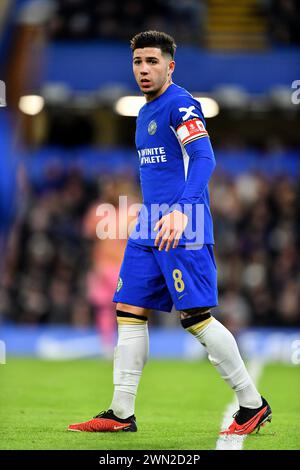 London, UK. 28th Feb, 2024. Enzo Fernandez of Chelsea during the Chelsea FC v Leeds United FC Emirates FA Cup 5th Round match at Stamford Bridge, London, England, United Kingdom on 28 February 2024 Credit: Every Second Media/Alamy Live News Stock Photo