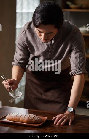 Cook making wholemeal bread Stock Photo - Alamy