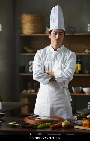 Cook making dishes in the kitchen Stock Photo